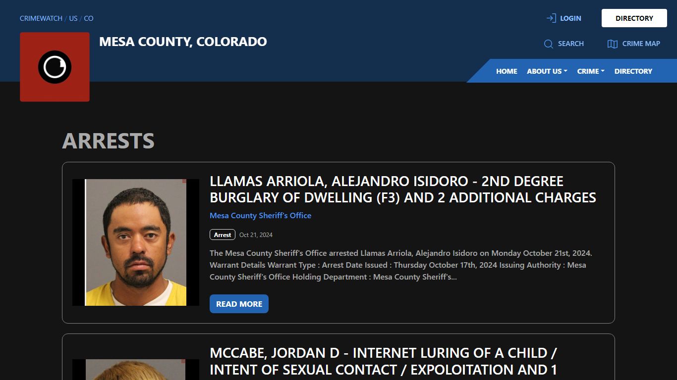 Arrests for Mesa County, Colorado - CRIMEWATCH